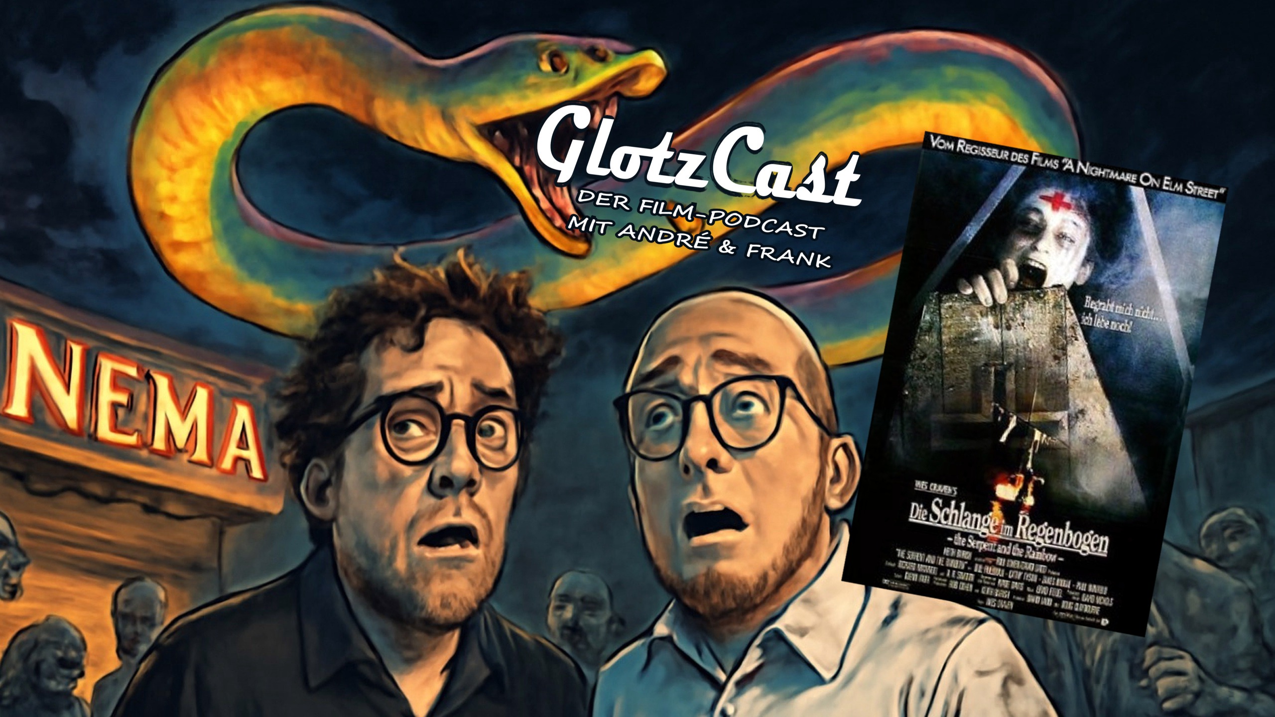 GLOTZCAST #186 – Quote the Craven… Nevermore! – André & Frank und die Schlange im Regenbogen